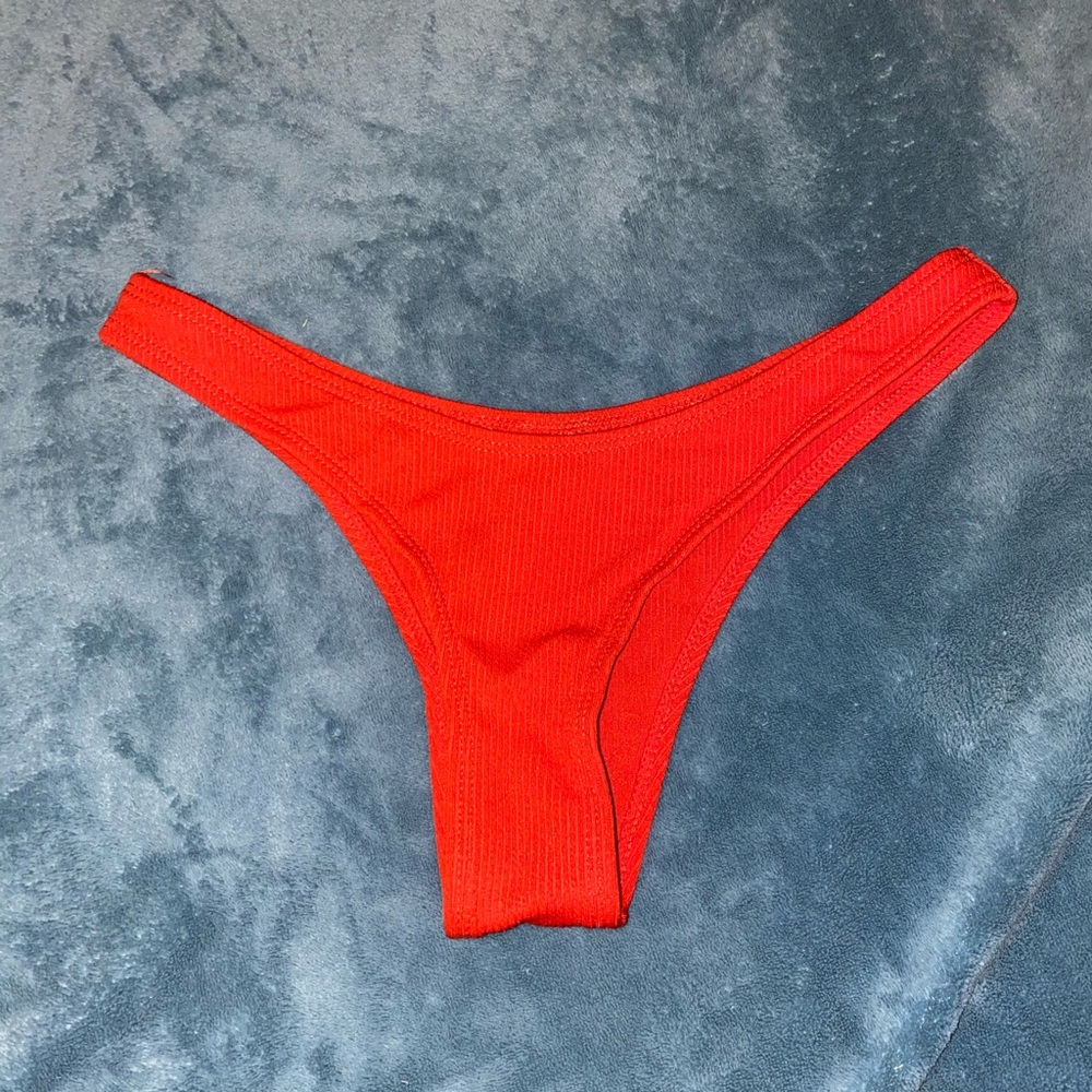 Red thong bikini bottoms
